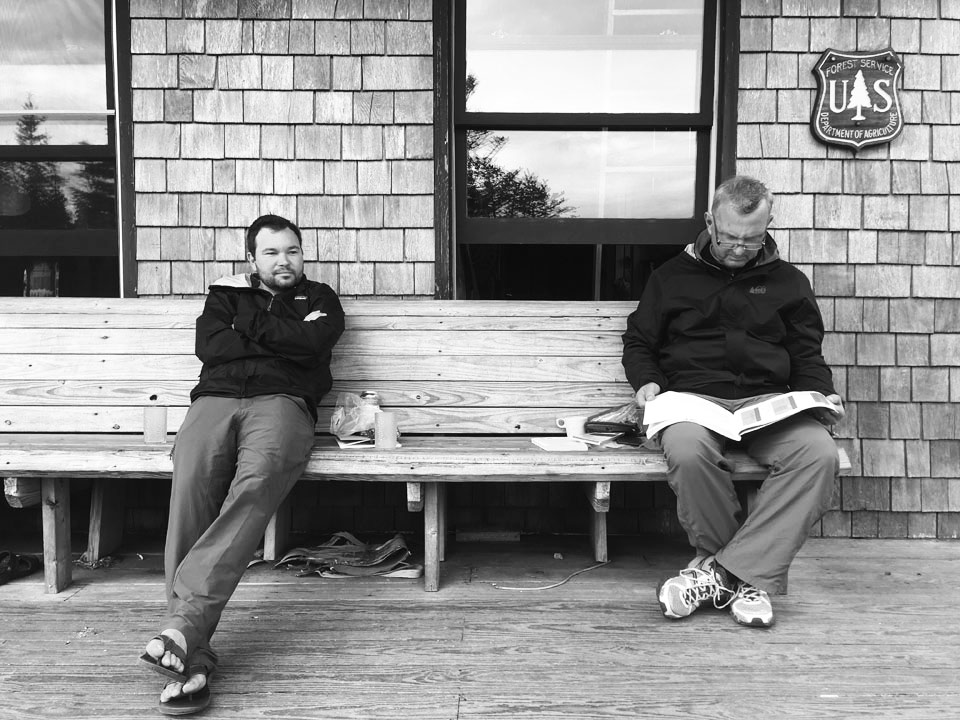 Resting at Galehead Hut