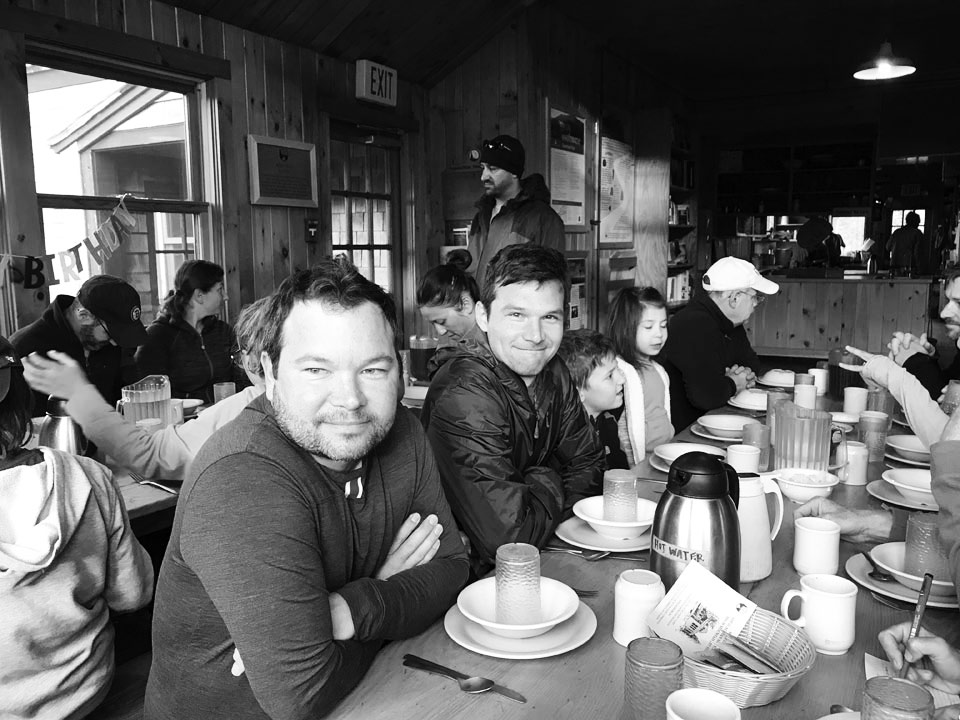 Breakfast at the Greenleaf Hut