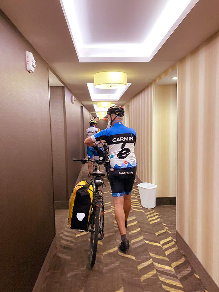 Leaving the hotel