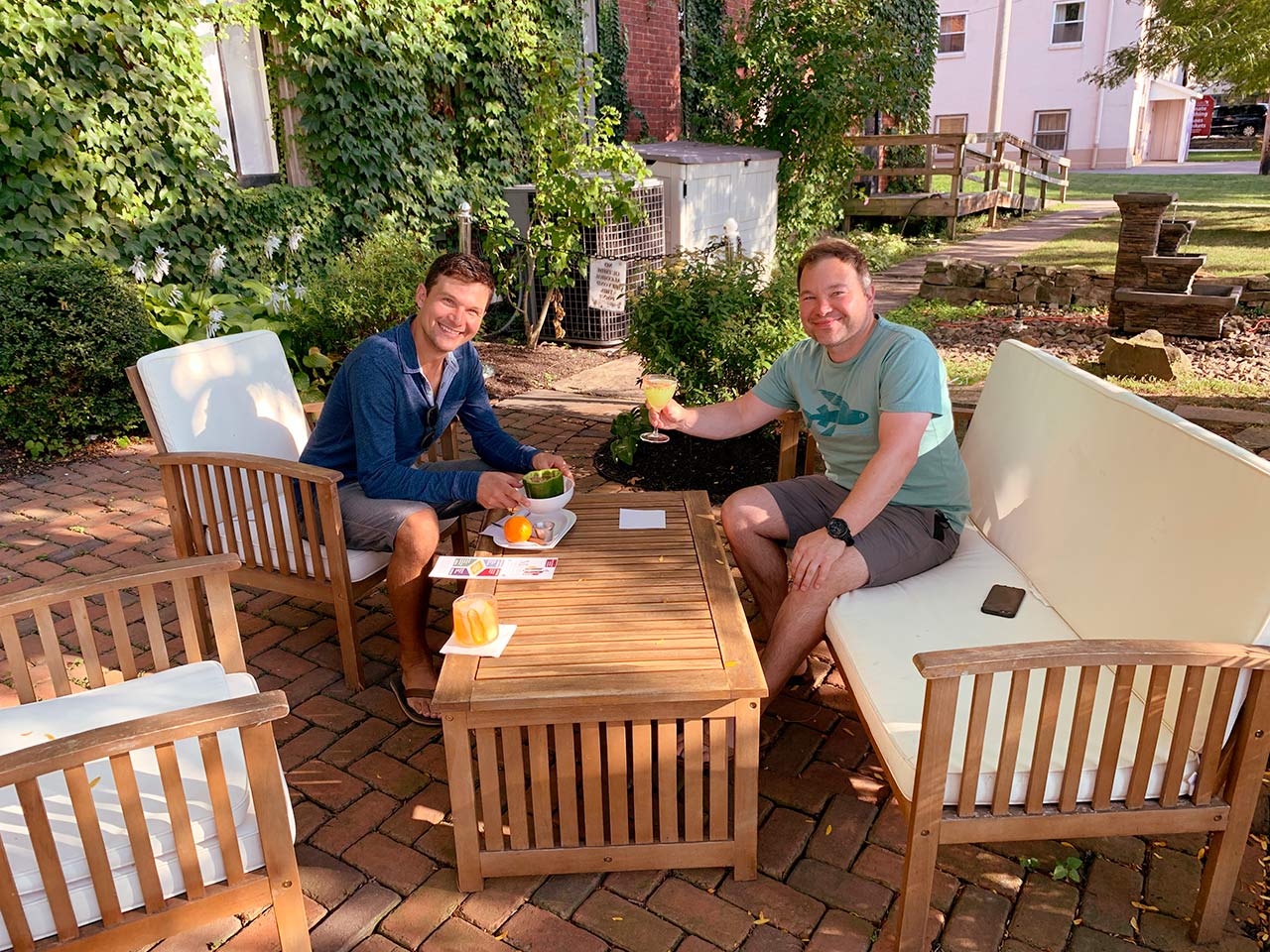 Cocktails on the patio