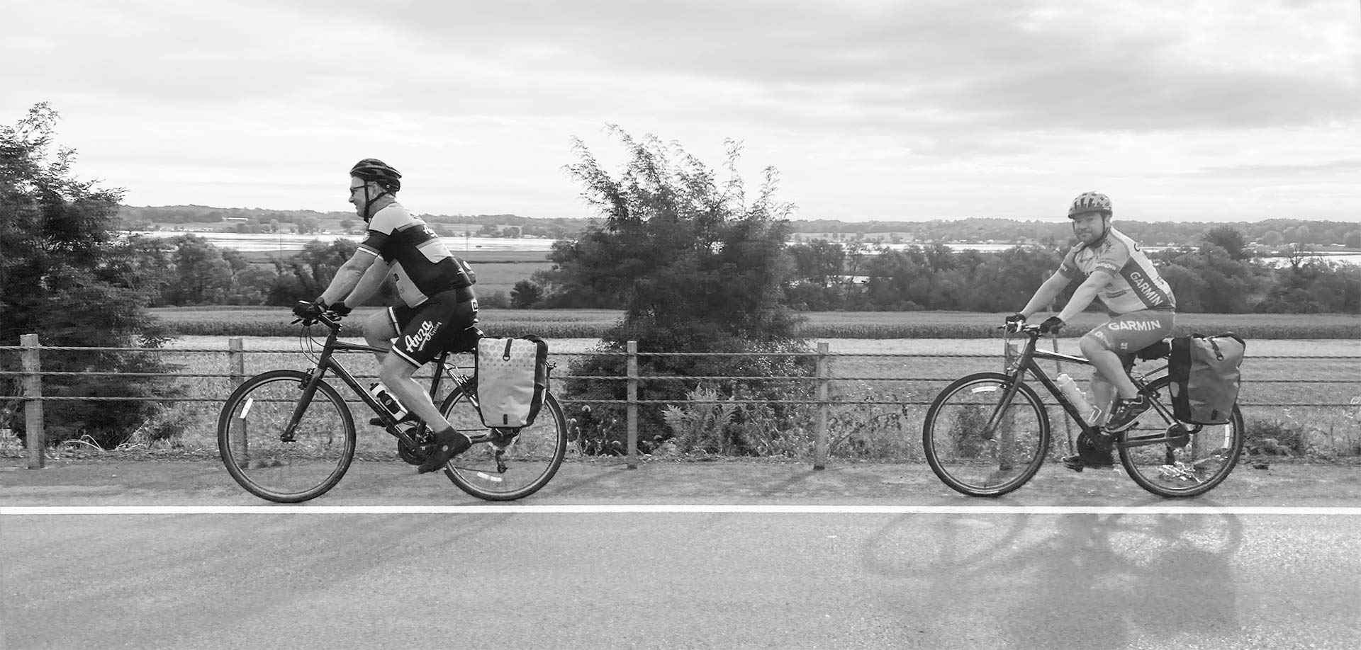 Riding next to the lake