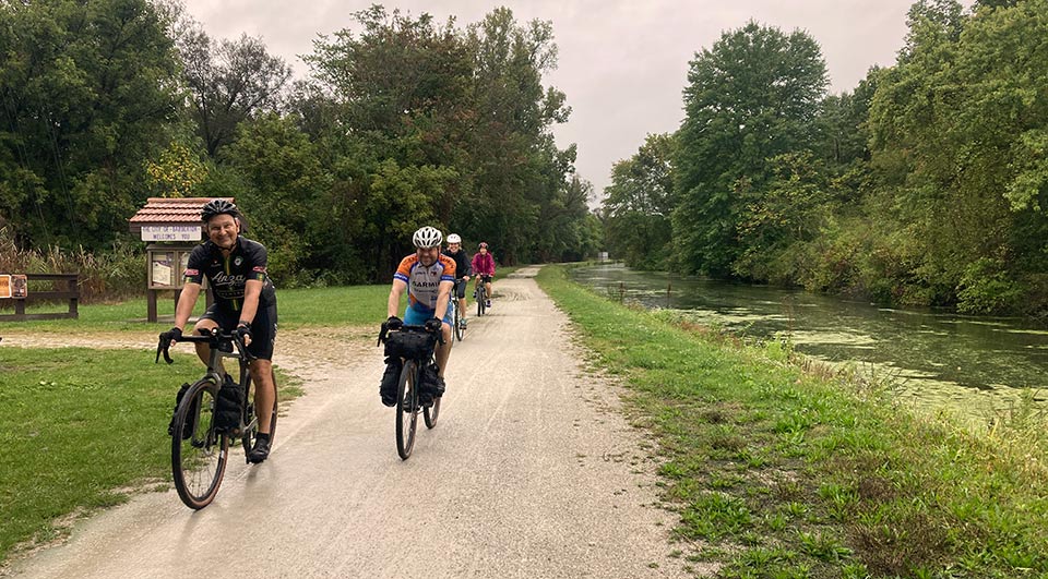 Riding with the family past Barberton