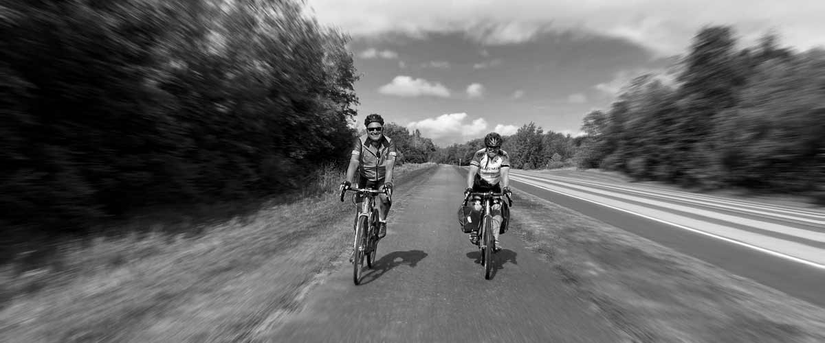 Riding toward Cumberland Head