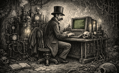 Man sitting at terminal